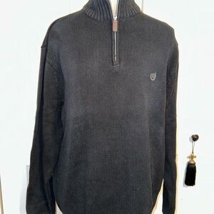Chap’s Men's Navy Blue Zip-Up Sweater